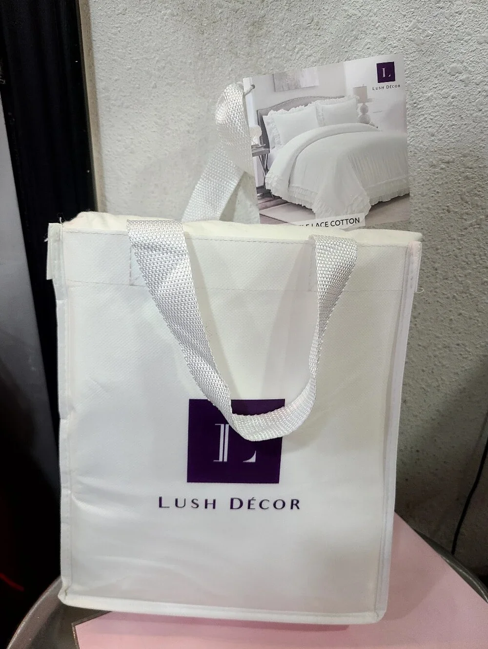 Lush Décor 3pc Full/Queen Ella Ruffle Duvet Bedding Set White NO FILL